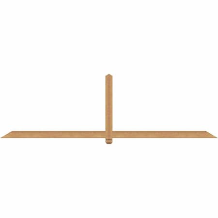 Ekena Millwork Eugene Timber Gable Bracket, Western Red Cedar, 108"W x 31 1/2"H x 1 1/2"D x 3 1/2"F, 7/12 Pitch GBW108X31X0204EUG00SWR